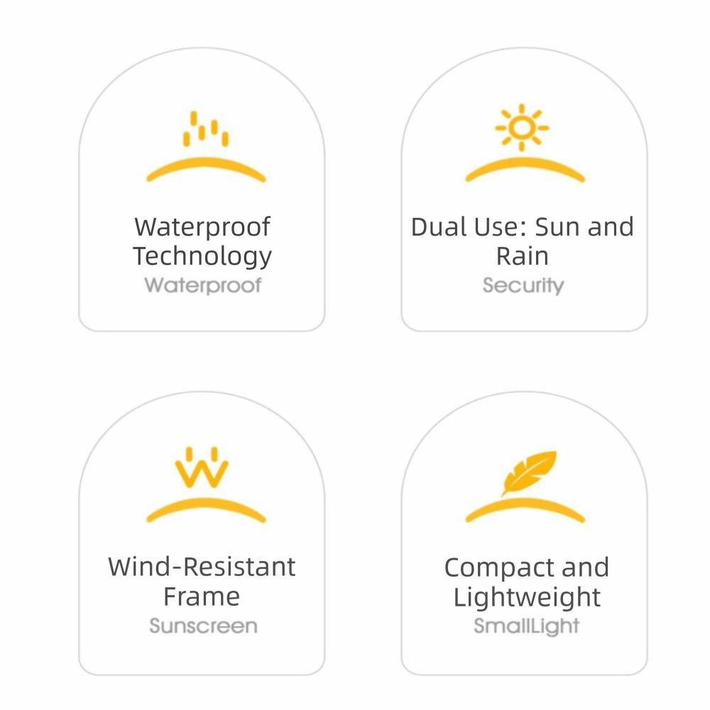 Faltbarer Mini-Sonnenschirm UV-beständiger Sonnenschirm für Sonne und Regen Stilvoller Sonnenschutz-Schirm Gehen