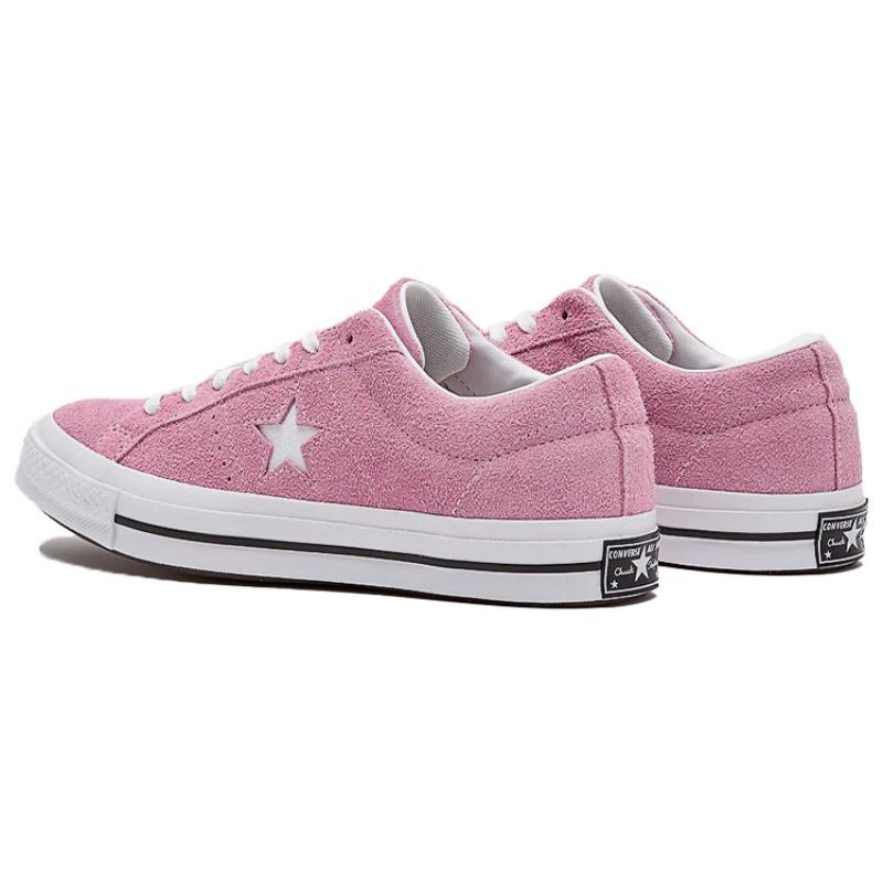 Converse One Star OX Lightweight Slip-Resistant Low Top Skate Shoes for Men and Women Pink White