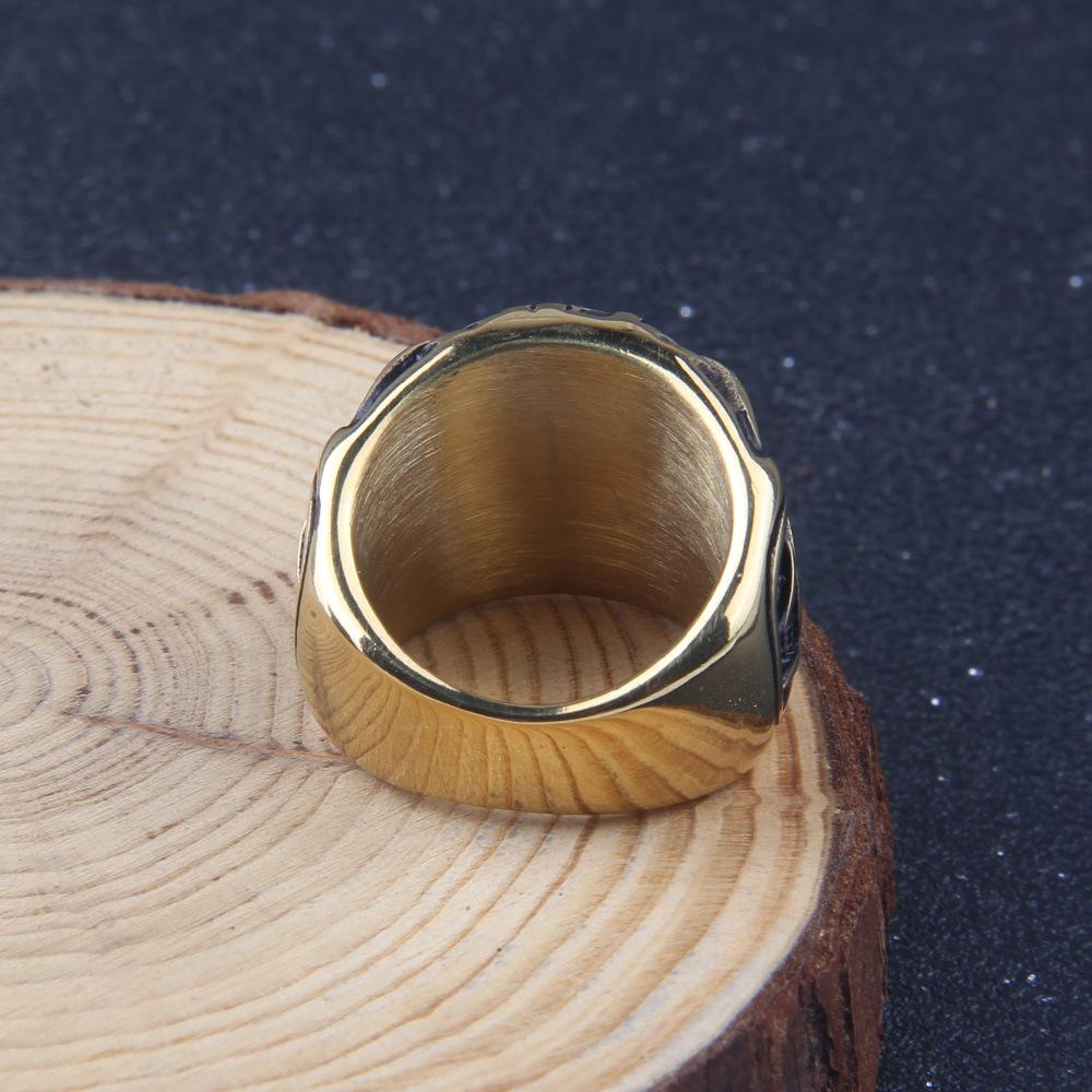 Viking Rings Norse Compass Ring Stainless Steel Accessory Guardian Protection Amulet