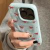 Red Bow Pattern Folds Texture Phone Case For IPhone 17 Pro Max Air 16 Plus 15 14 13 12 11 Shockproof Silicone Bumper Cases Cover