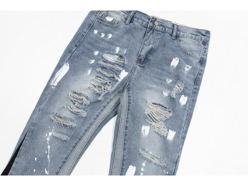 GALLERY DEPT Jeans Acampanados de Calle para Hombre con Grafiti de Tinta