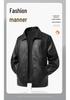 Plus Size Men's Korean Style Lapel PU Leather Jacket - Autumn Collection