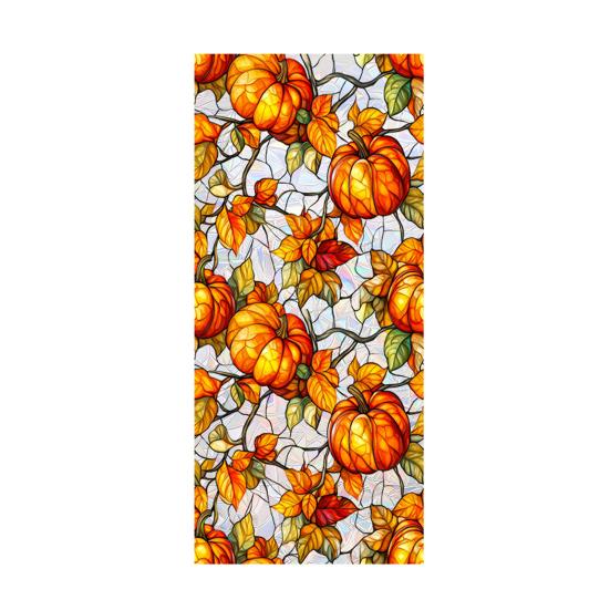 Halloween Window Sticker Stained Glass Style Witch Bats Decal Removable Pumpkins Ghosts Static Window Cling for Party Decoration