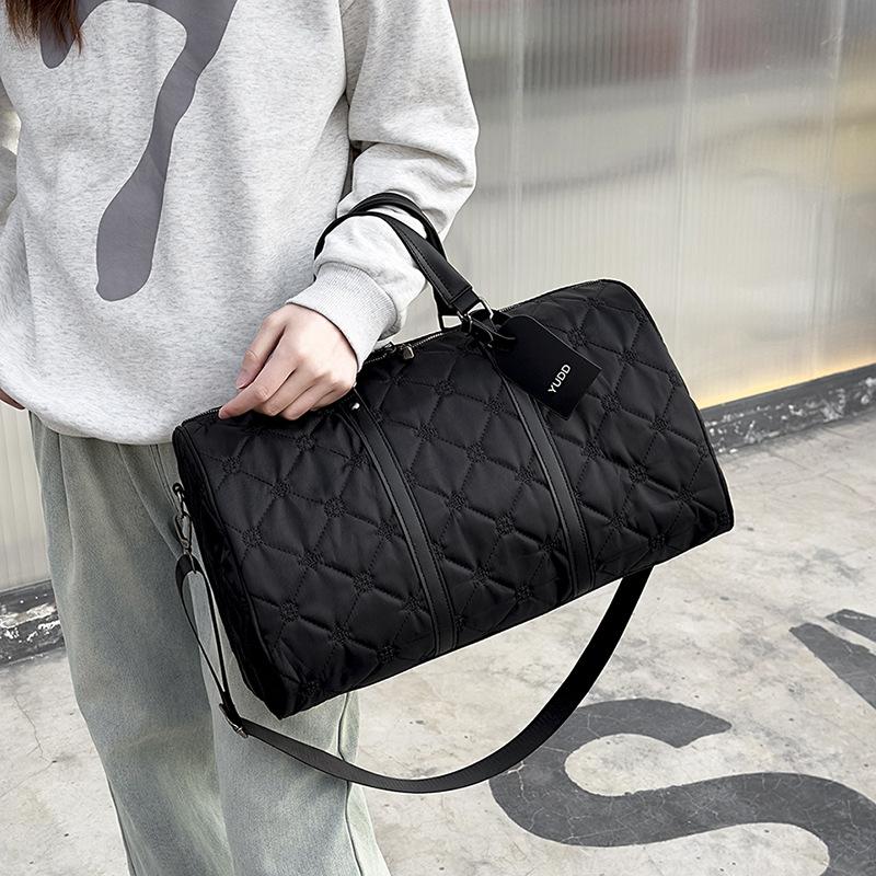 Women's Fashionable Simple and Fashionable Diamond-shaped Hand-held Large Capacity Travel Bag Popular Luggage Bag Can Be Used To Pull Rod