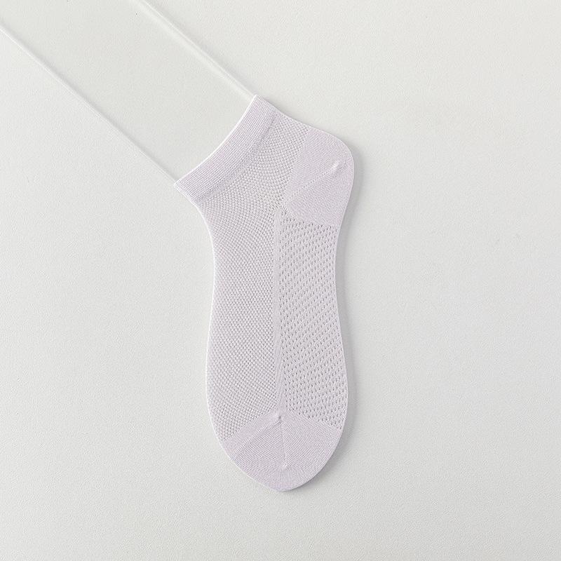Silk Stockings for Children, Short Style, Odor-resistant, Sweat-absorbent, Antibacterial, Non-slip, for Ladies, White Mid-calf Length