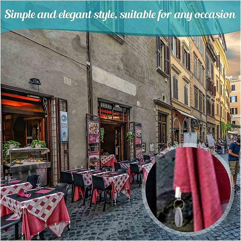 Tablecloth Weights Set of 8 With Metal Clips Table Cloth Pendant Supplies for Home Outdoor Traveling Picnic Accessory