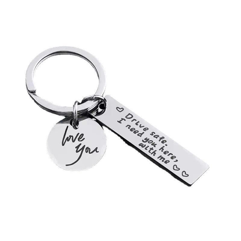Stainless Steel 'Drive Safe' Engraved Keychain - Creative Holiday Gift