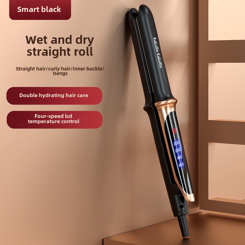 Dual-Purpose Ceramic Hair Straightener & Curling Iron: Safe for Hair, Ideal for Straightening and Styling Bangs
