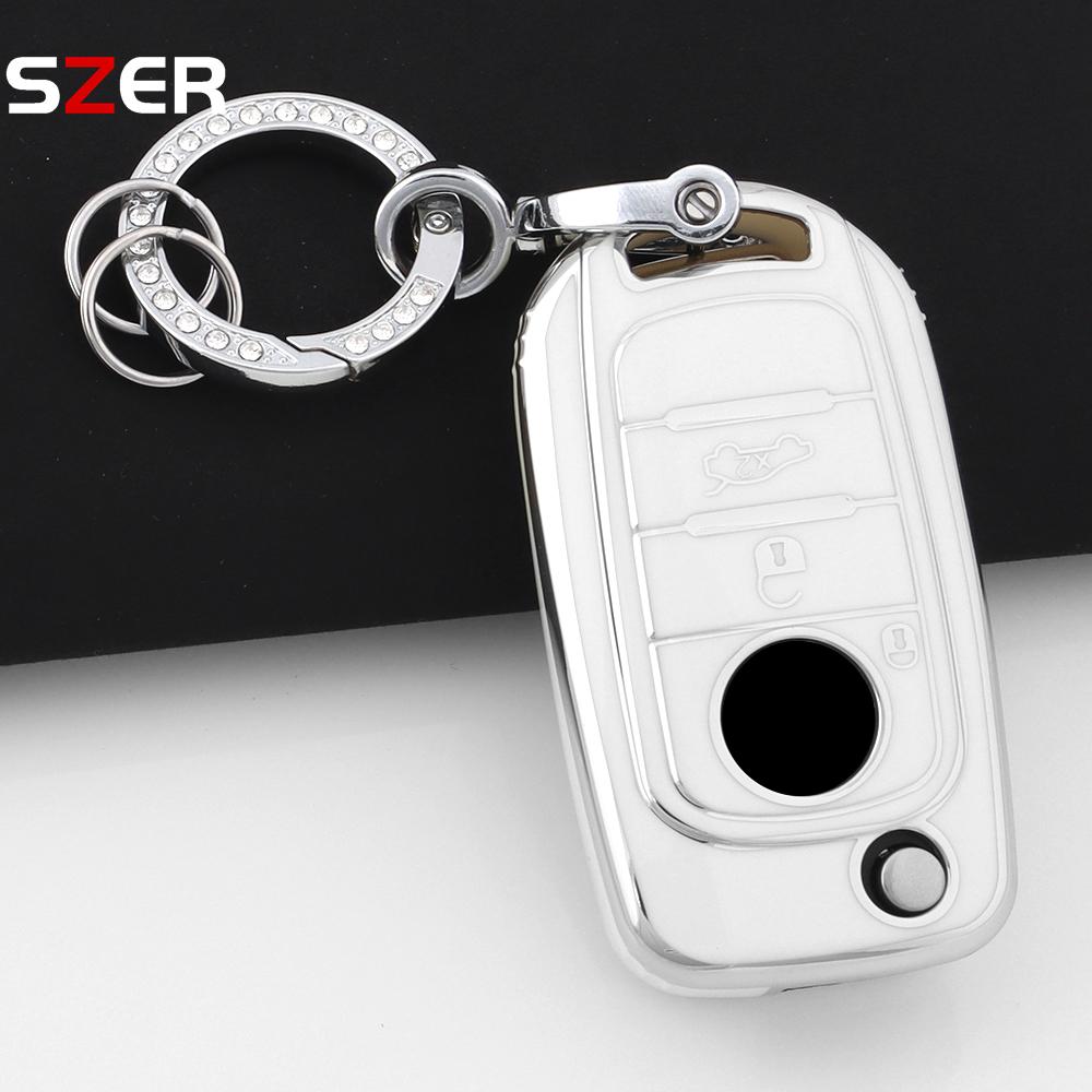 New Tpu Car Key Case Cover For Fiat Tipo Tprp Freedom 500X Doblo Argo Nuovo Grazie Protected Shell Keychain Fob Accessories