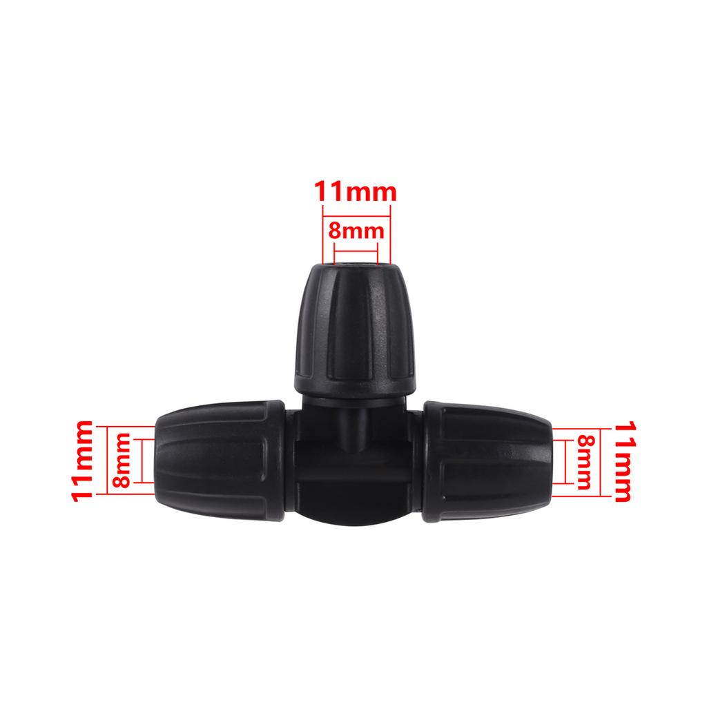 8/11mm Hose Interface Garden Water Connector Straight Elbow Tee 4/6-Way End Plug Joint Garden Greenhouse Irrigation Pipe Fitting