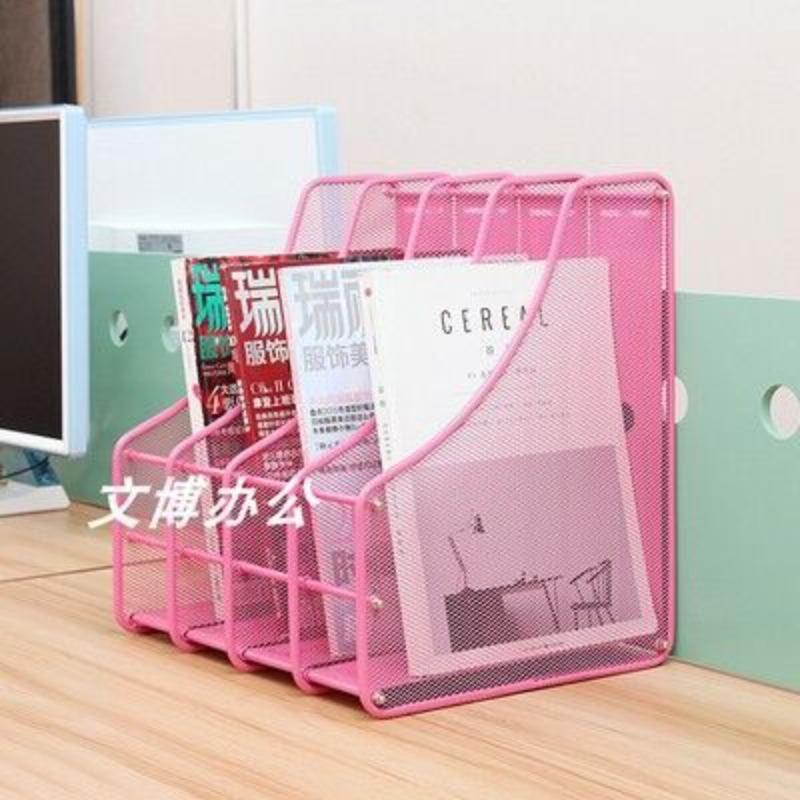 Office Supplies Four Multi-layer Metal Wire Mesh File Rack Desk Organizing Folder Student Data Organizer File Box File Frame