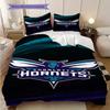 Charlotte Hornets Dynamischer Teamgeist Bettwäsche(1 Bettbezug + 2 Kissenbezüge, ohne Füllung)Bettbezug und Kissenbezug Weich und bequem