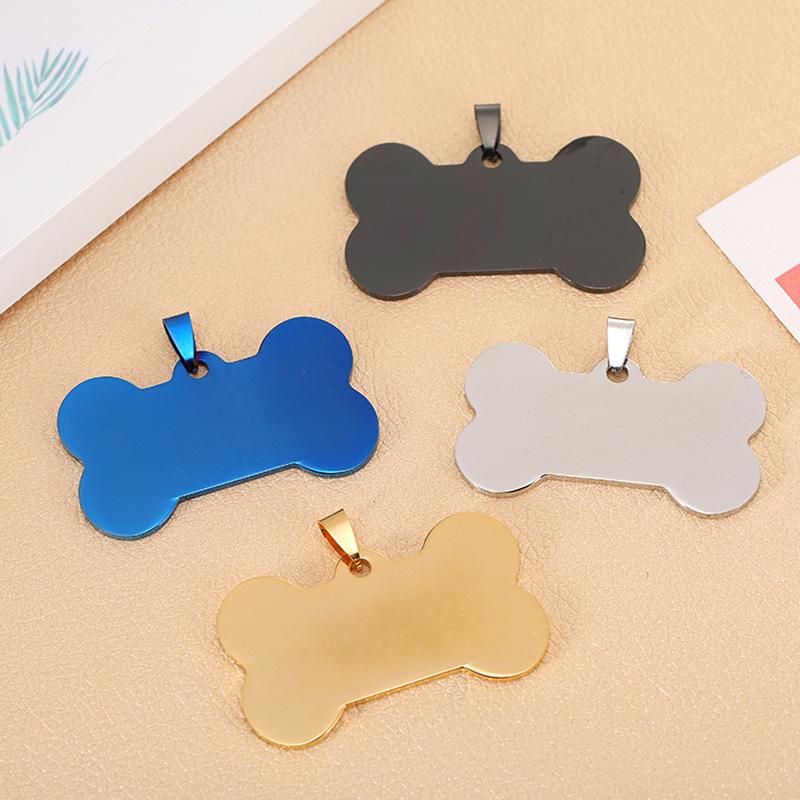 Stainless Steel Mirror Finish Custom Bone-Shaped Dog Tag Engraving Blank