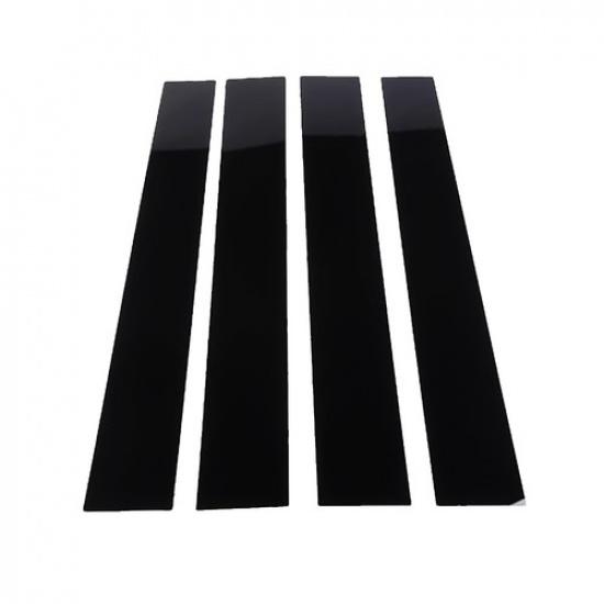 Fit -2025 Dodge Ram 1500 Quad Cab Black Pillar Posts Door Trim Window Cover