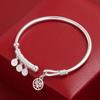 Auspicious Sterling Silver Open Bangle for Women – Ancient, Polished Design, Perfect Gift for Girlfriend