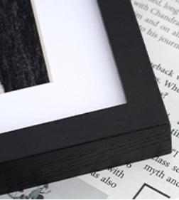 Hot Sale Simple Fashion Solid Oak Wood Picture Frames Natural Wooden Frame For Wholesale (Black,7 )