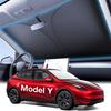 Wigoo Tesla Model Y Car High Light OEM Light Heat UV Interior Heat Front Guard [Custom Design] Sunshade, Blocking, Fit, Vehicle-Specific Sunshade,
