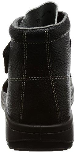 Simon Safety Shoes, Mid-Length, JIS Standard, Comfortable, Lightweight, Cushioned, Basic, High-Cut, Magic, AW28, Black, Size 25.5 Cm