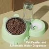 Pet Feeder and Automatic Water Dispenser Integrated Feeding System for Cats and Dogs No Battery or Power Needed Slanted Mouth