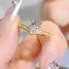 Moissanite Pear-Shaped Diamond Ring - Women's Elegant Fashion Gift