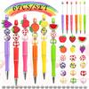 Butterfly and heart handmade beaded small gift ballpoint pen, flower and animal theme DIY beaded pen, ballpoint pen for festive