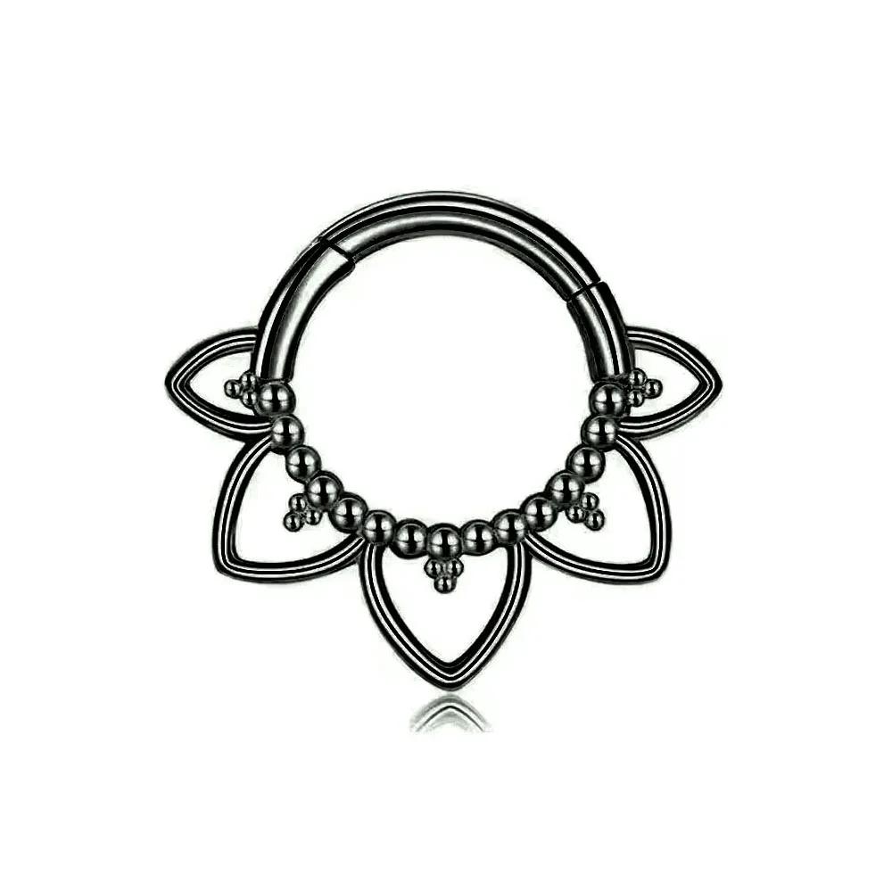 Nasenring aus Edelstahl 316, nahtloser Ring, geschlossener Ring, Nasenseptumring, einfarbiger spitzer Kegel Piercing-Ohrring, runder p