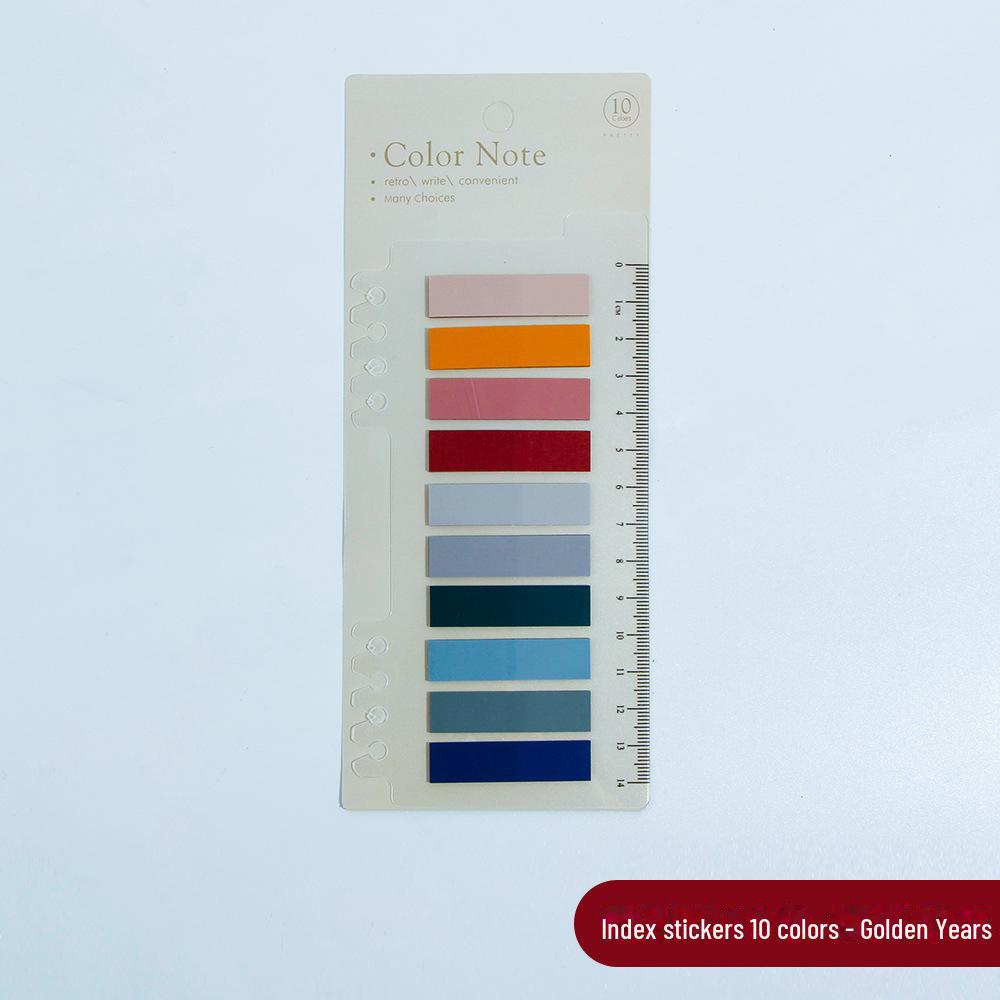 Morandi Translucent PET Index Stickers - Vanilla Autumn Series, Writable Sticky Notes & Markers