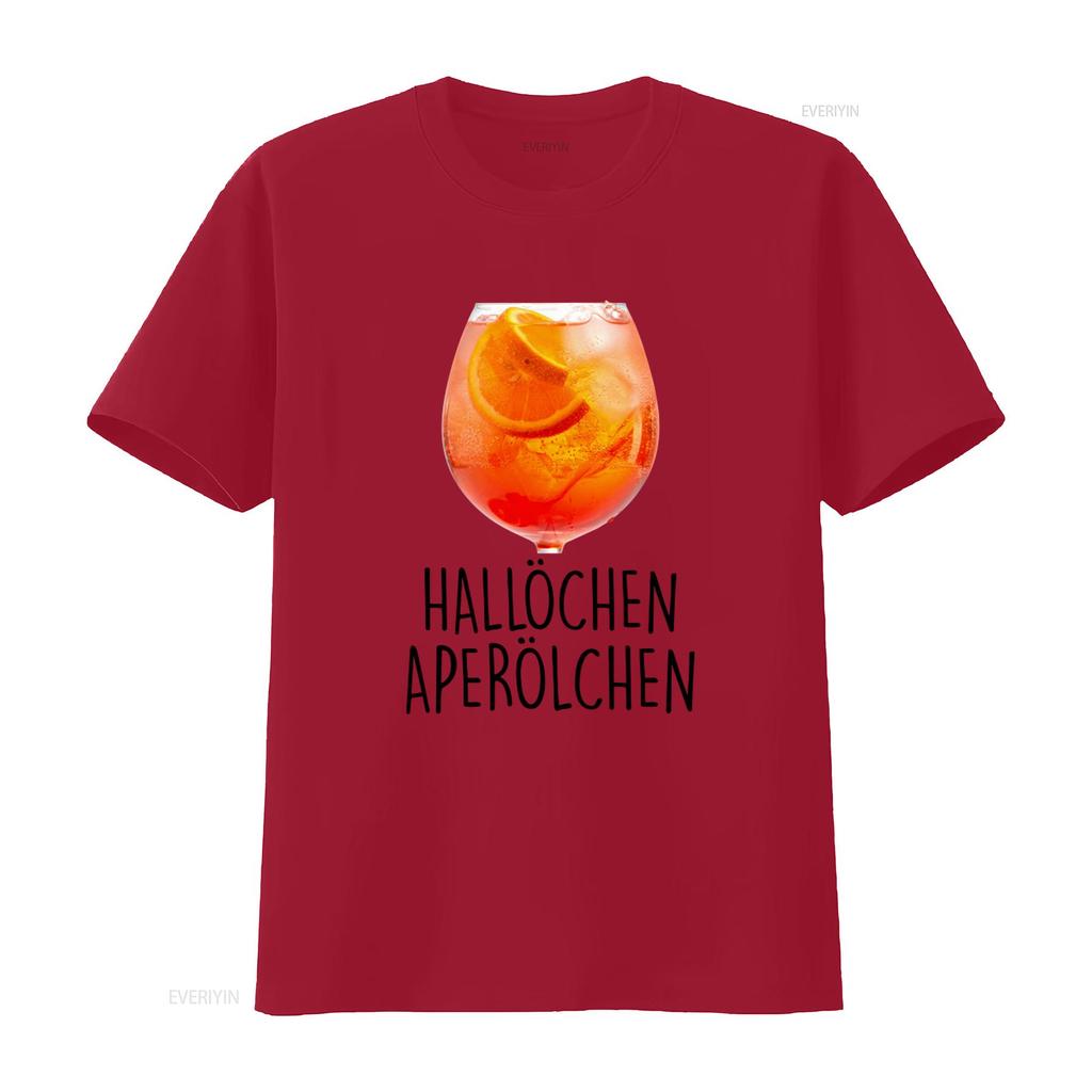 Hallchen Aperlchen Summer Spritz Cocktail Fun T Shirt Ladies Premium Classic Design Vintage Versatile Homme
