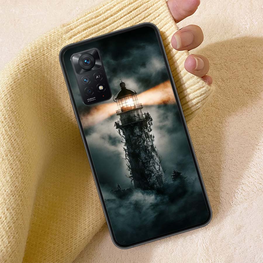 Lighthouse Phone Case For Redmi Note 13 14 15 Pro Plus 12 13C 12C 15C 9 10 10C 9T 9C 9A TPU Soft Cover Clear Cell Cases Shockpro