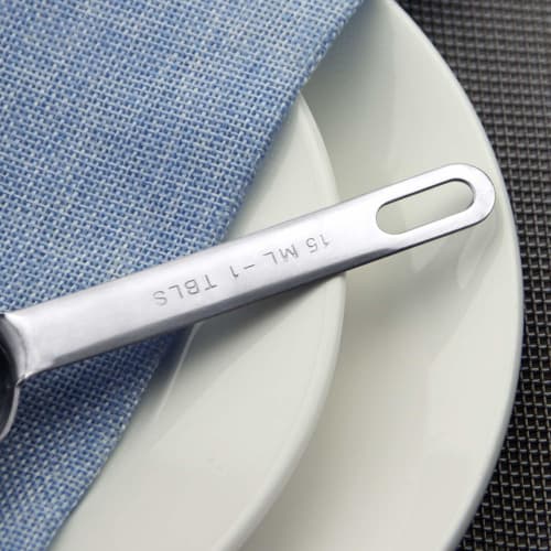 AOOSY Measuring Spoons, Set of 6, 18-8 Stainless Steel, Imported from Europe and the US, One-Piece Measuring Spoon, Family-Use, Tablespoon and Teaspoo