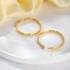 European & American Fashion Geometric Ear Cuff with Copper Curved Exaggerated Large Hoop Earrings