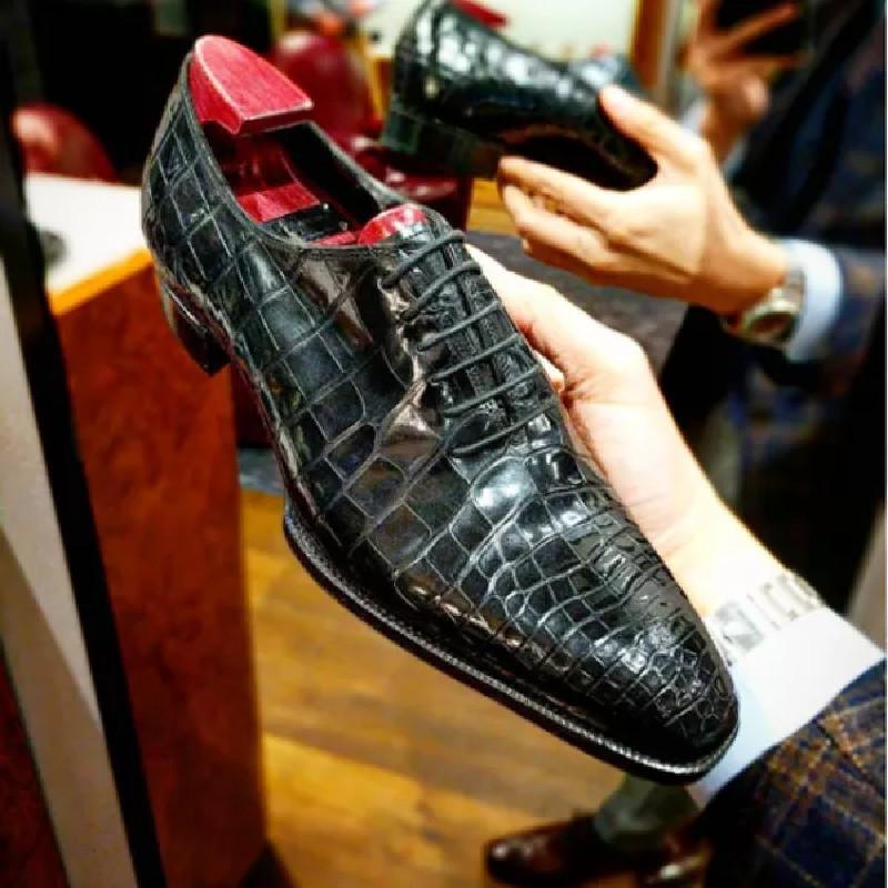 Moda Oxfords Homens Marrom Preto Negócios Escritório Casamento Formal Vestido Brogue Sapatos para Homens