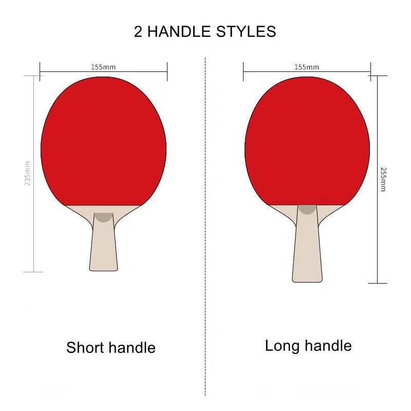 2PCS Table Tennis Racket with Storage Case Sticky Inverted Rubber Ping Pong Racket Paddles for Indoor Outdoor Games Training