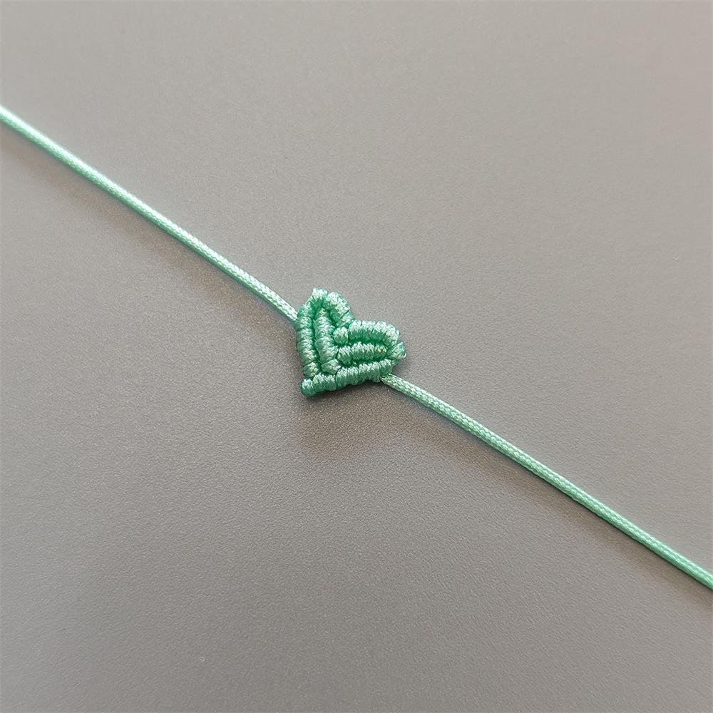 Hand Knitting Peach Heart-Shaped Lucky Red Rope Bracelet  Adjustable Women Bestie Charm Simple Men Couple Lovers  Gift