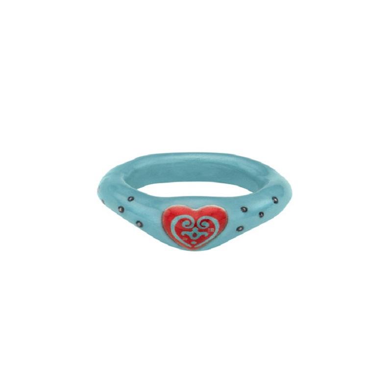 Nff Dotty Romance Ring-pale Blue