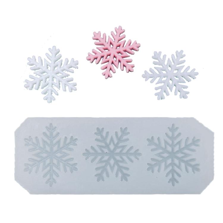 Weihnachts-Schneeflocken-Kuchenform Spülmaschinenfest Silikonmaterialien Form Für Backen Basteln Und Festival-Dessert