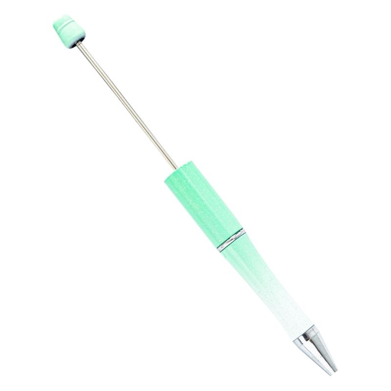 5PCS Beaded Ballpoint Pen Retractable Ballpoint Pen Decompression Pen Toy