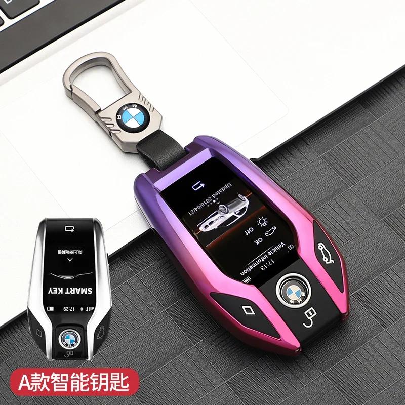 LED Display Car Key Case Cover For BMW 5 7 Series G01 X3 G02 X4 G05 X5 G07 X7 G12 G11 G30 G32 G31 i8 I12 I15 Car Bag