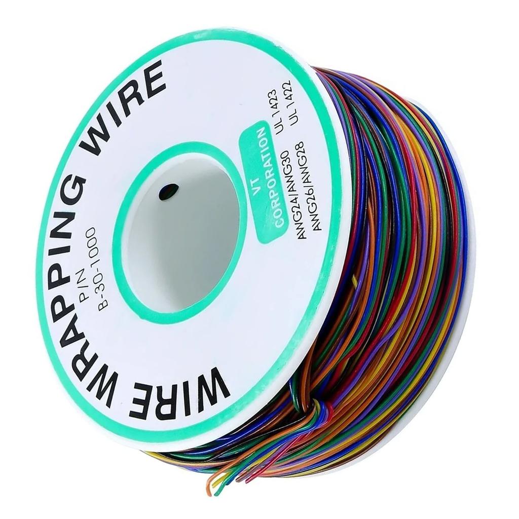 8 Colors Circuit Board Flying Wire Tin Plated Copper PCB Wrapping Wire Cable for Aviation 30AWG