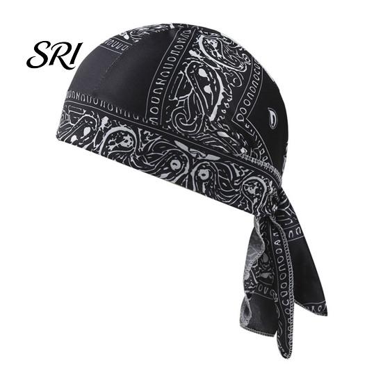 Elastic Strap Bandana Paisley Cooling Headscarf Cap Set, Sweat Wicking Adjustable Moisture-wicking Straps Fit Breathable Hand Washable Headwrap