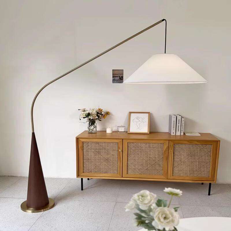 oeny Modern Minimalist Walnut Floor Lamp
