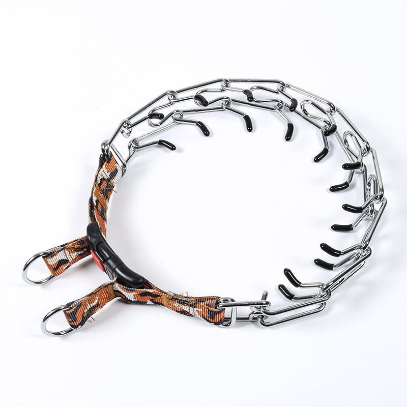 Avtagbar Metallhundträningshalsband med Järnspänne