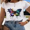 Butterfly Love Trend Cute Fashion Print Women O-neck Clothes Graphic T-shirt Short Sleeve Clothing Lady Top Female Shirt Tee
