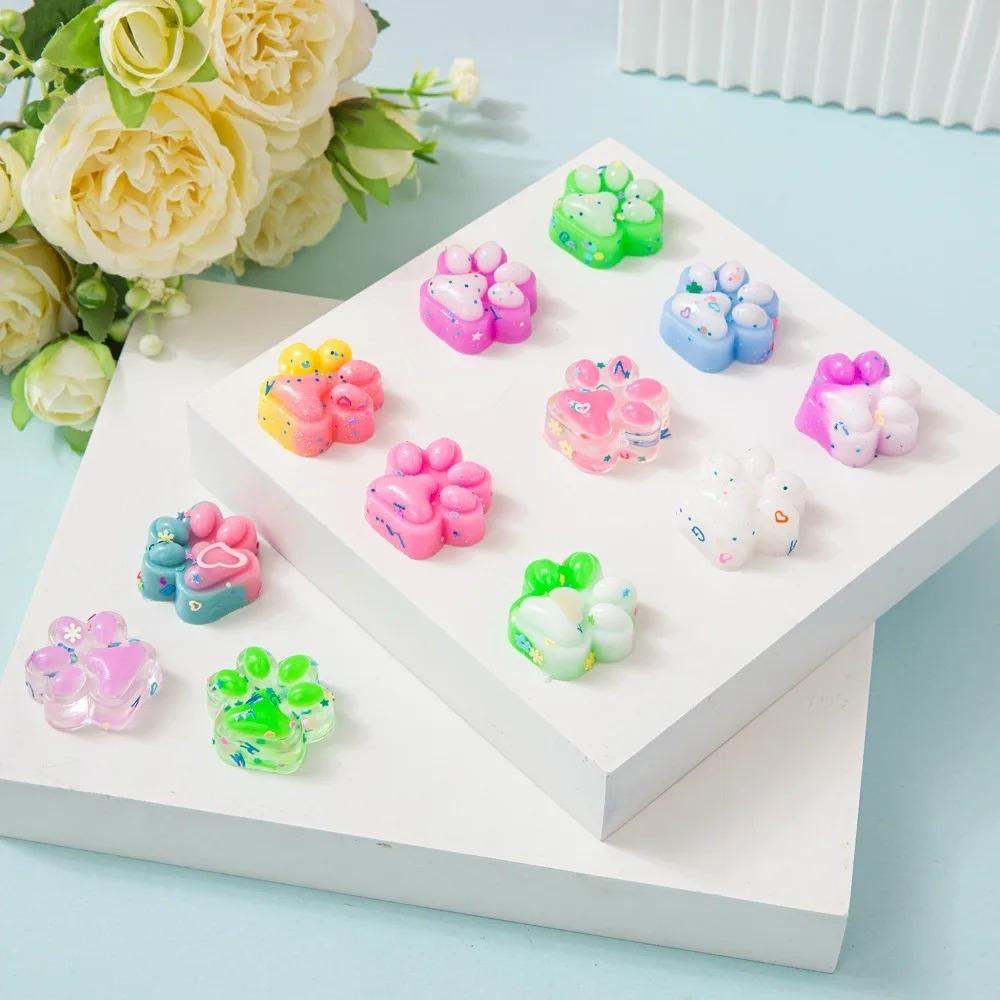 @# Mini Cute Cat Claw Plush Pinch Fun Colorful Halloween Christmas Party Pack Fillers for Pressure Reduction Cartoon Style