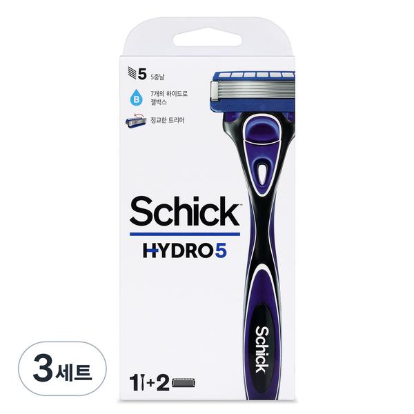 

Schick Hydro 5 Basic Razor Handle + 2 Extra Blades Set, 3 Sets ,Korean razor blade