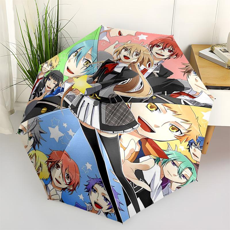 

1pc Outdoor Umbrella with Himouto! Umaru-chan Characters - Automatic Opening/Closing, Portable 3-Fold Design, 8-Rib Iron Frame - Perfect Gift f
