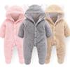 Winter Neugeborenen Baby Strampler Hoodie Mädchen Jungen Kleidung Baumwolle Langarm Kleinkind Klettern Outwear Warme Infant Overall 0-12Month