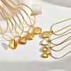 Women's Heart Shape Locket Pendant Necklaces Stainless Steel Snake Chain Necklace Trendy Jewelry Gift