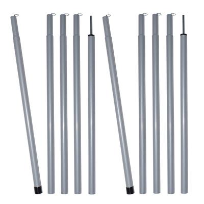 MARUFANG Tent Pole Set of Adjustable Pole for Easy To Camping Setup Storage Bag Included 2, Tent, Tarp, Wing, Assemble, Tools, (Gray)
