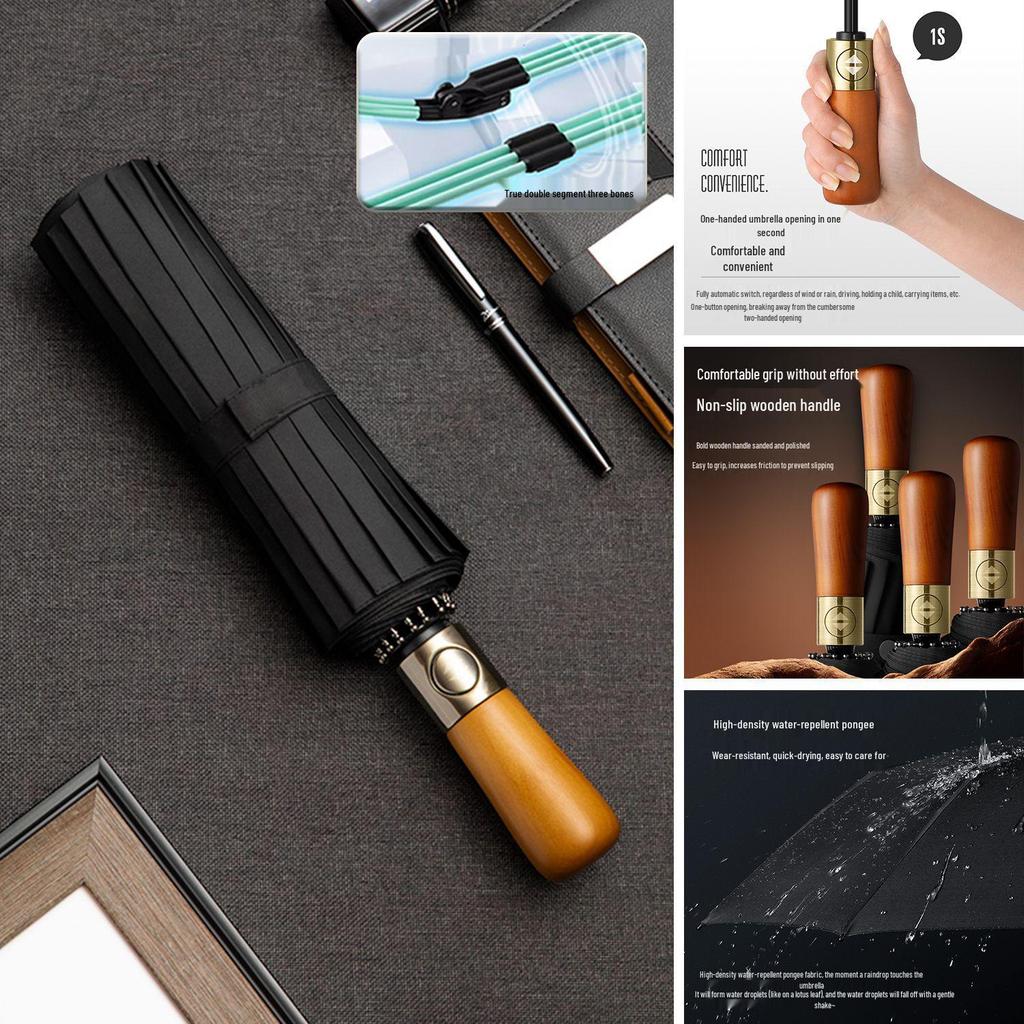 480-Bone Windproof Storm Umbrella: Large, Reinforced Folding Umbrella for Men & Women, Dual-use for Sun and Rain